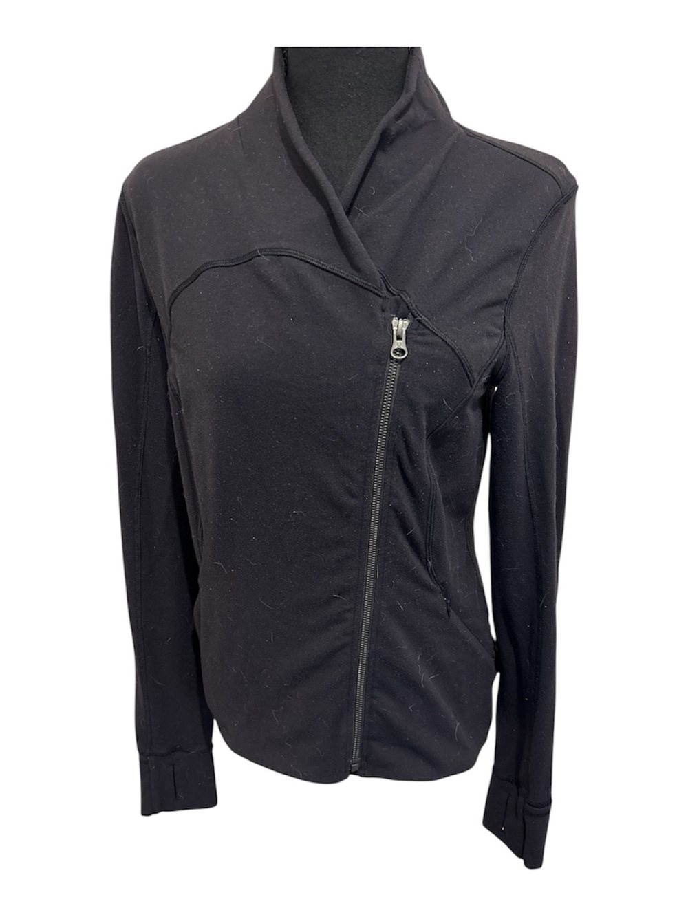 lululemon athletica Black Asymmetrical Zip Utility Jacket